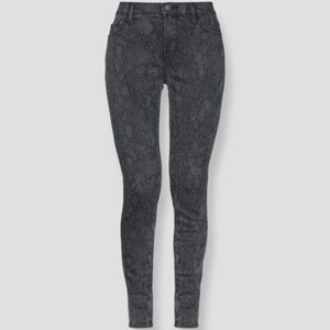 FRAME Le Skinny de Jeanne Python Black Grey